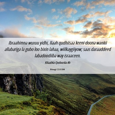 Picture 06 - Bilowgii 22:8 SOM - Ibraahimna wuxuu yidhi, Ilaah qudhiisaa keeni - Bible Verse Picture