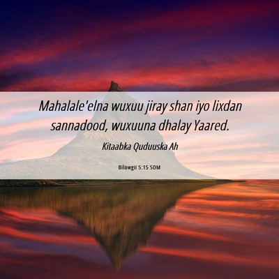 Picture 06 - Bilowgii 5:15 SOM - Mahalale'elna wuxuu jiray shan iyo lixdan - Bible Verse Picture