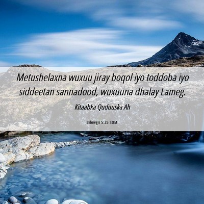 Picture 06 - Bilowgii 5:25 SOM - Metushelaxna wuxuu jiray boqol iyo toddoba iyo - Bible Verse Picture