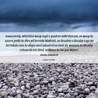 Picture 06 - Bilowgii 50:13 SOM - maxaa yeelay, wiilashiisii waxay isagii u qaadeen - Bible Verse Picture