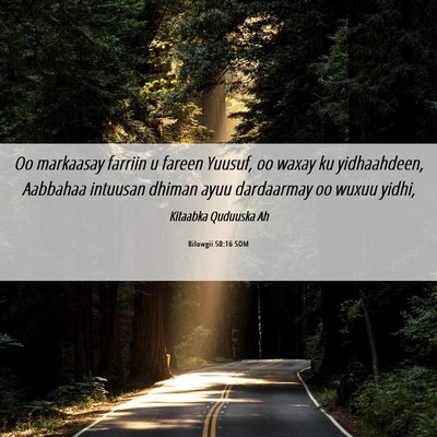 Picture 06 - Bilowgii 50:16 SOM - Oo markaasay farriin u fareen Yuusuf, oo waxay ku - Bible Verse Picture