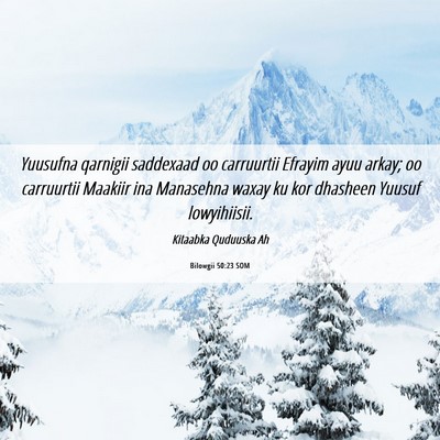 Picture 06 - Bilowgii 50:23 SOM - Yuusufna qarnigii saddexaad oo carruurtii Efrayim - Bible Verse Picture