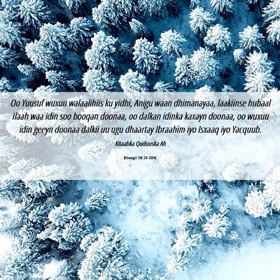 Picture 06 - Bilowgii 50:24 SOM - Oo Yuusuf wuxuu walaalihiis ku yidhi, Anigu waan - Bible Verse Picture