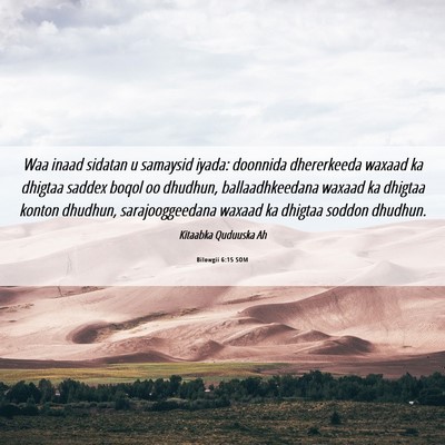 Picture 06 - Bilowgii 6:15 SOM - Waa inaad sidatan u samaysid iyada: doonnida - Bible Verse Picture