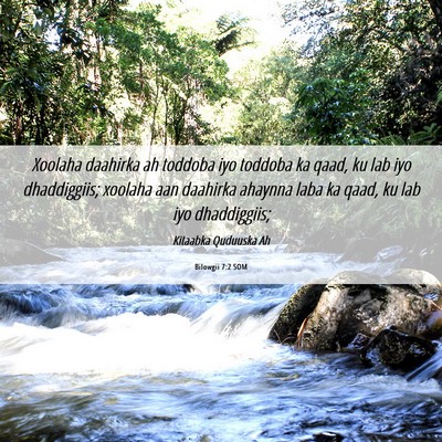 Picture 06 - Bilowgii 7:2 SOM - Xoolaha daahirka ah toddoba iyo toddoba ka qaad, - Bible Verse Picture