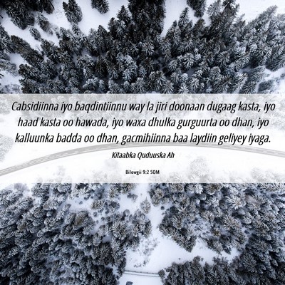 Picture 06 - Bilowgii 9:2 SOM - Cabsidiinna iyo baqdintiinnu way la jiri doonaan - Bible Verse Picture