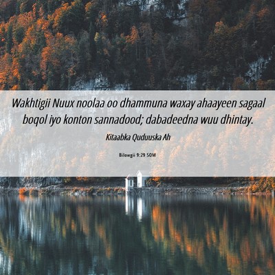 Picture 06 - Bilowgii 9:29 SOM - Wakhtigii Nuux noolaa oo dhammuna waxay ahaayeen - Bible Verse Picture