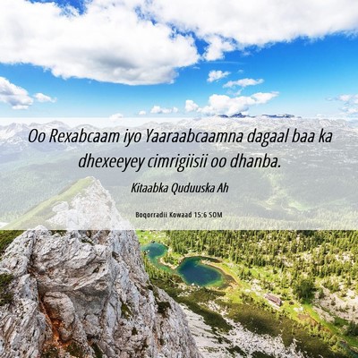 Picture 06 - Boqorradii Kowaad 15:6 SOM - Oo Rexabcaam iyo Yaaraabcaamna dagaal baa ka - Bible Verse Picture