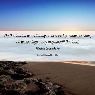 Picture 06 - Boqorradii Kowaad 2:10 SOM - Oo Daa'uudna wuu dhintay oo la seexday - Bible Verse Picture