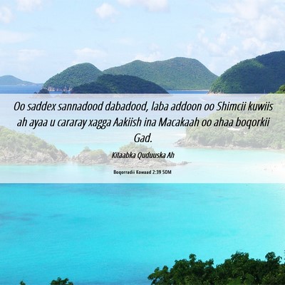 Picture 06 - Boqorradii Kowaad 2:39 SOM - Oo saddex sannadood dabadood, laba addoon oo - Bible Verse Picture