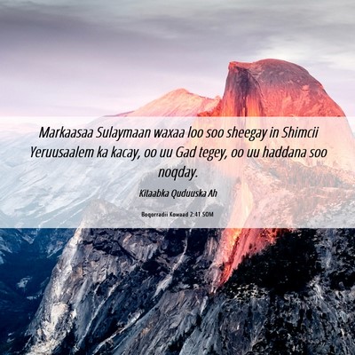 Picture 06 - Boqorradii Kowaad 2:41 SOM - Markaasaa Sulaymaan waxaa loo soo sheegay in - Bible Verse Picture