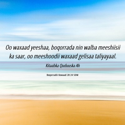 Picture 06 - Boqorradii Kowaad 20:24 SOM - Oo waxaad yeeshaa, boqorrada nin walba meeshiisii - Bible Verse Picture