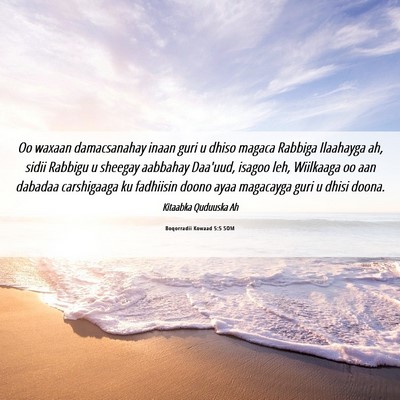 Picture 06 - Boqorradii Kowaad 5:5 SOM - Oo waxaan damacsanahay inaan guri u dhiso magaca - Bible Verse Picture