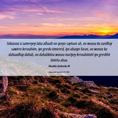 Picture 06 - Boqorradii Kowaad 6:32 SOM - Sidaasuu u sameeyey laba albaab oo qoryo saytuun - Bible Verse Picture