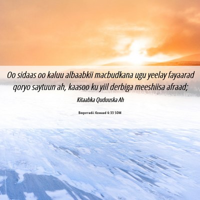 Picture 06 - Boqorradii Kowaad 6:33 SOM - Oo sidaas oo kaluu albaabkii macbudkana ugu - Bible Verse Picture