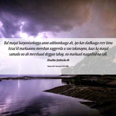 Picture 06 - Boqorradii Kowaad 8:30 SOM - Bal maqal baryootankayga anoo addoonkaaga ah, iyo - Bible Verse Picture