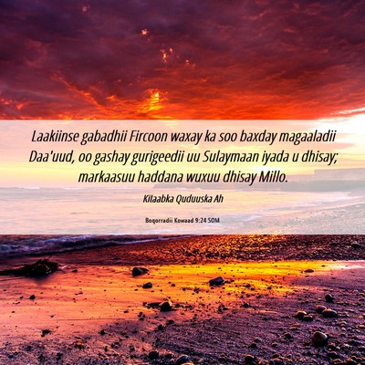 Picture 06 - Boqorradii Kowaad 9:24 SOM - Laakiinse gabadhii Fircoon waxay ka soo baxday - Bible Verse Picture