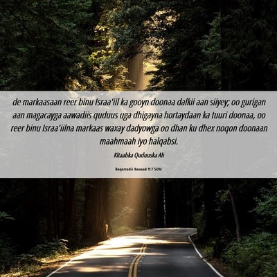Picture 06 - Boqorradii Kowaad 9:7 SOM - de markaasaan reer binu Israa'iil ka gooyn doonaa - Bible Verse Picture