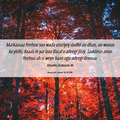 Picture 06 - Boqorradii Labaad 10:18 SOM - Markaasaa Yeehuu soo wada ururiyey dadkii oo - Bible Verse Picture