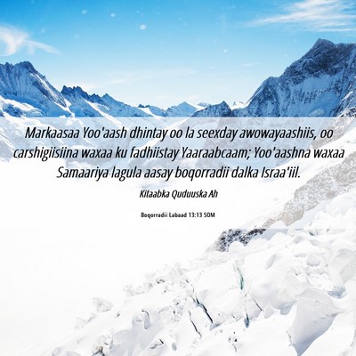 Picture 06 - Boqorradii Labaad 13:13 SOM - Markaasaa Yoo'aash dhintay oo la seexday - Bible Verse Picture