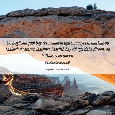 Picture 06 - Boqorradii Labaad 14:19 SOM - Oo isagii shirqool bay Yeruusaalem ugu sameeyeen, - Bible Verse Picture