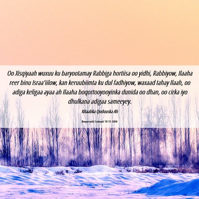Picture 06 - Boqorradii Labaad 19:15 SOM - Oo Xisqiyaah wuxuu ku baryootamay Rabbiga - Bible Verse Picture
