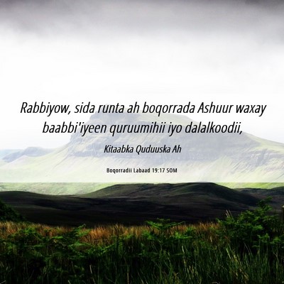 Picture 06 - Boqorradii Labaad 19:17 SOM - Rabbiyow, sida runta ah boqorrada Ashuur waxay - Bible Verse Picture