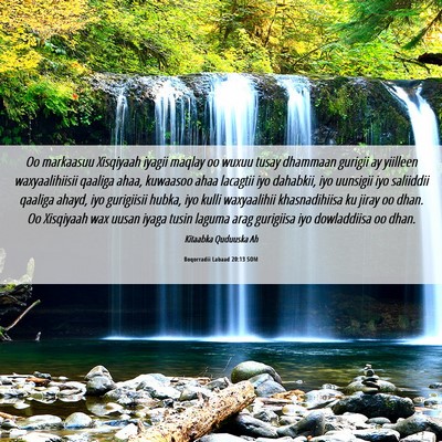 Picture 06 - Boqorradii Labaad 20:13 SOM - Oo markaasuu Xisqiyaah iyagii maqlay oo wuxuu - Bible Verse Picture