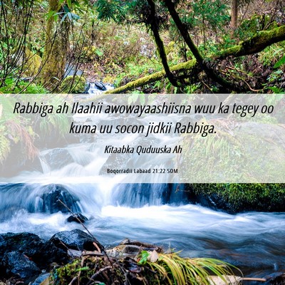 Picture 06 - Boqorradii Labaad 21:22 SOM - Rabbiga ah Ilaahii awowayaashiisna wuu ka tegey - Bible Verse Picture