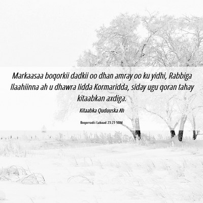 Picture 06 - Boqorradii Labaad 23:21 SOM - Markaasaa boqorkii dadkii oo dhan amray oo ku - Bible Verse Picture