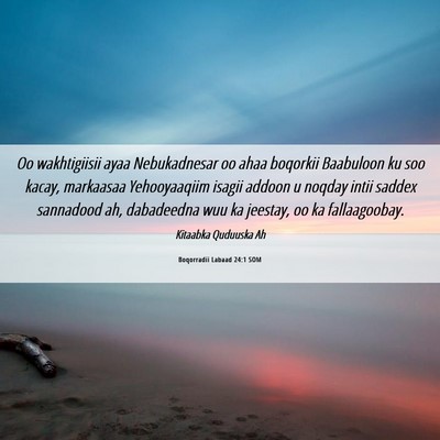 Picture 06 - Boqorradii Labaad 24:1 SOM - Oo wakhtigiisii ayaa Nebukadnesar oo ahaa - Bible Verse Picture