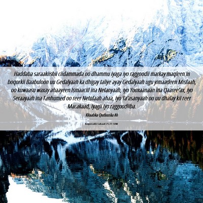 Picture 06 - Boqorradii Labaad 25:23 SOM - Haddaba saraakiishii ciidammada oo dhammu iyaga - Bible Verse Picture