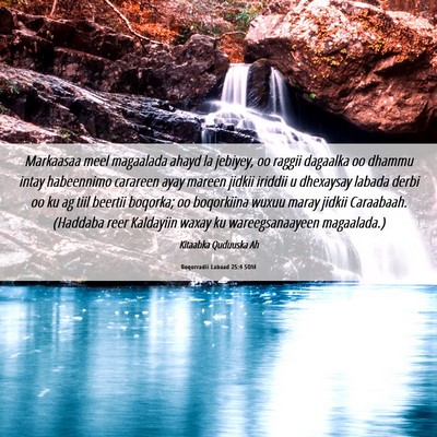 Picture 06 - Boqorradii Labaad 25:4 SOM - Markaasaa meel magaalada ahayd la jebiyey, oo - Bible Verse Picture