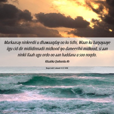 Picture 06 - Boqorradii Labaad 4:22 SOM - Markaasay ninkeedii u dhawaaqday oo ku tidhi, - Bible Verse Picture