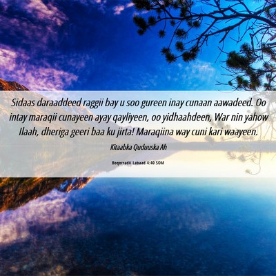 Picture 06 - Boqorradii Labaad 4:40 SOM - Sidaas daraaddeed raggii bay u soo gureen inay - Bible Verse Picture