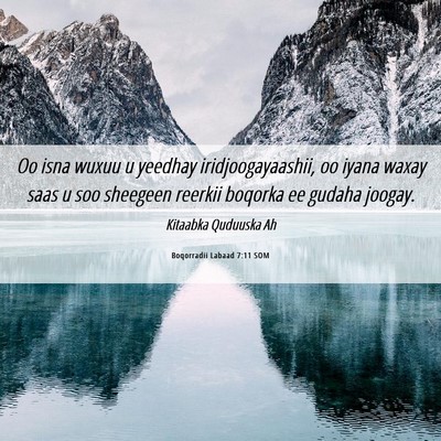 Picture 06 - Boqorradii Labaad 7:11 SOM - Oo isna wuxuu u yeedhay iridjoogayaashii, oo - Bible Verse Picture