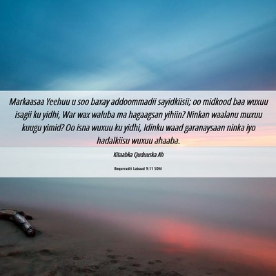 Picture 06 - Boqorradii Labaad 9:11 SOM - Markaasaa Yeehuu u soo baxay addoommadii - Bible Verse Picture