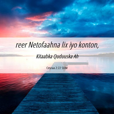 Picture 06 - Cesraa 2:22 SOM - reer Netofaahna lix iyo - Bible Verse Picture
