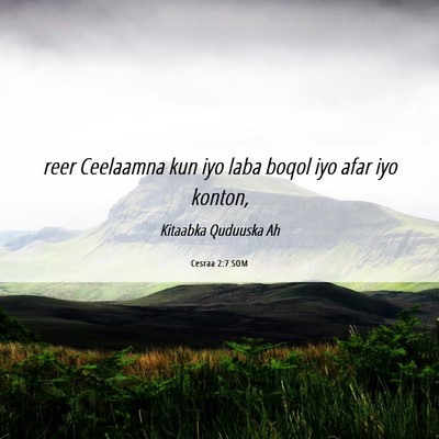 Picture 06 - Cesraa 2:7 SOM - reer Ceelaamna kun iyo laba boqol iyo afar iyo - Bible Verse Picture