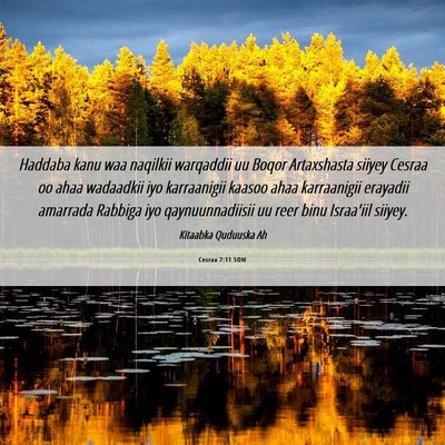 Picture 06 - Cesraa 7:11 SOM - Haddaba kanu waa naqilkii warqaddii uu Boqor - Bible Verse Picture