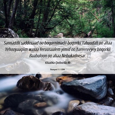 Picture 06 - Daanyeel 1:1 SOM - Sannaddii saddexaad oo boqornimadii boqorkii - Bible Verse Picture