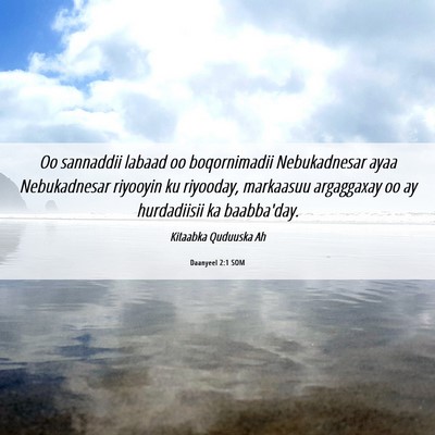 Picture 06 - Daanyeel 2:1 SOM - Oo sannaddii labaad oo boqornimadii Nebukadnesar - Bible Verse Picture