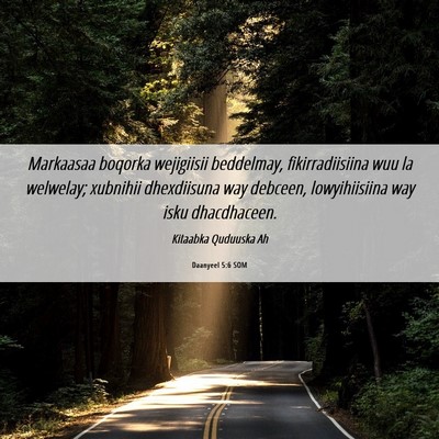 Picture 06 - Daanyeel 5:6 SOM - Markaasaa boqorka wejigiisii beddelmay, - Bible Verse Picture