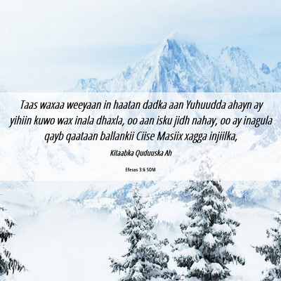 Picture 06 - Efesos 3:6 SOM - Taas waxaa weeyaan in haatan dadka aan Yuhuudda - Bible Verse Picture