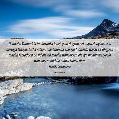 Picture 06 - Esteer 9:19 SOM - Haddaba Yuhuuddii tuulooyinka joogtay oo - Bible Verse Picture