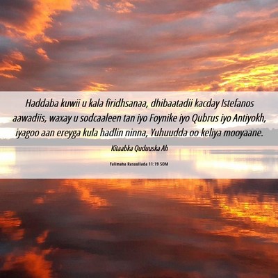 Picture 06 - Falimaha Rasuullada 11:19 SOM - Haddaba kuwii u kala firidhsanaa, dhibaatadii - Bible Verse Picture