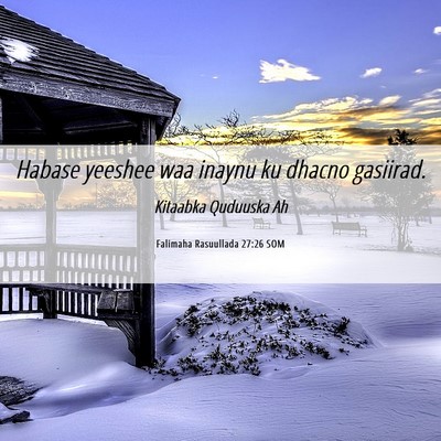 Picture 06 - Falimaha Rasuullada 27:26 SOM - Habase yeeshee waa inaynu ku dhacno - Bible Verse Picture