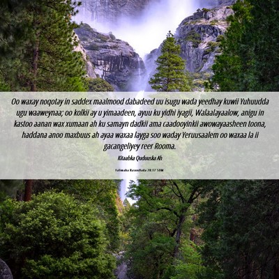 Picture 06 - Falimaha Rasuullada 28:17 SOM - Oo waxay noqotay in saddex maalmood dabadeed uu - Bible Verse Picture