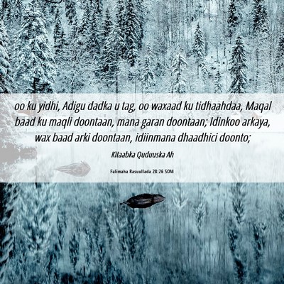 Picture 06 - Falimaha Rasuullada 28:26 SOM - oo ku yidhi, Adigu dadka u tag, oo waxaad ku - Bible Verse Picture