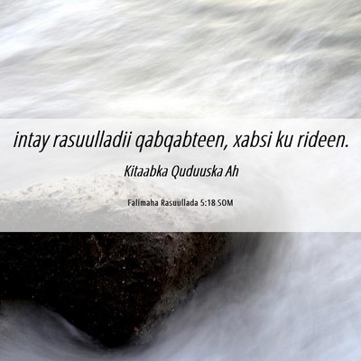 Picture 06 - Falimaha Rasuullada 5:18 SOM - intay rasuulladii qabqabteen, xabsi ku - Bible Verse Picture
